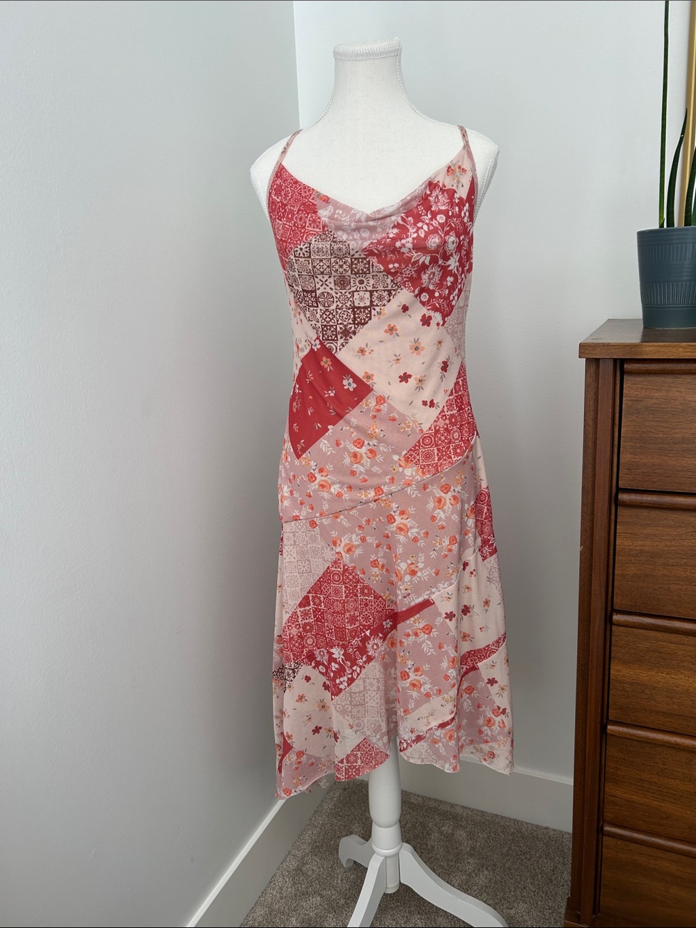 Y2K asymmetrical raw hem dress